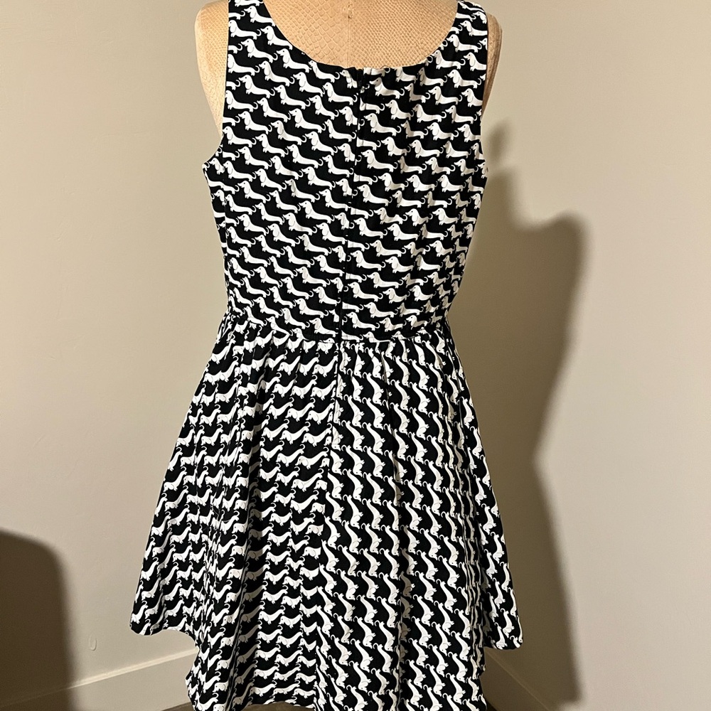 Retrolicious Pin-Up Dachshund Wiener Dog Dress Fit and Flare Style Size XL